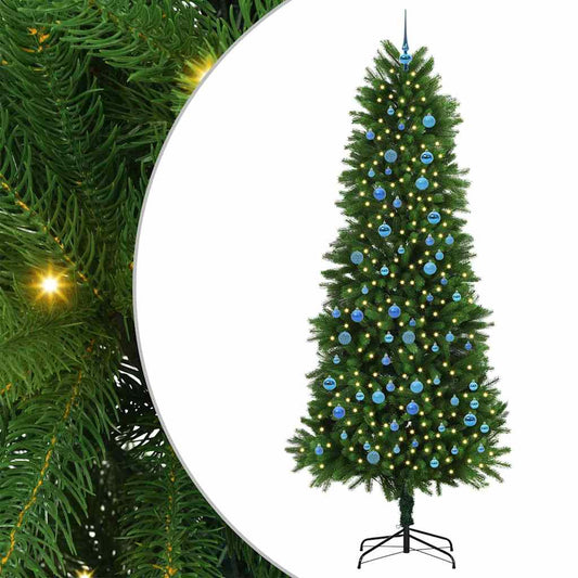 Albero di Natale con 300 LED e supporto, verde, 240 cm, PE