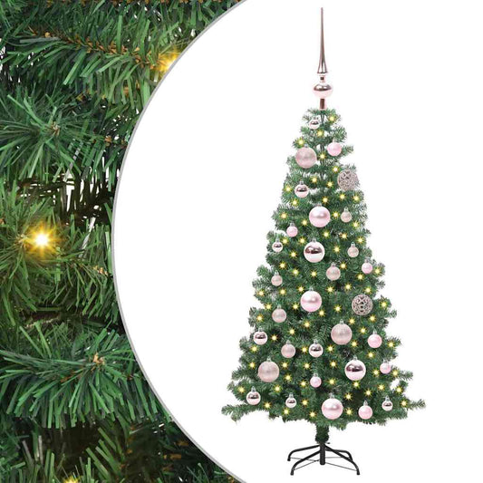 Weihnachtsbaum mit 150 LEDs mit Ständer Grün 120 cm PVC