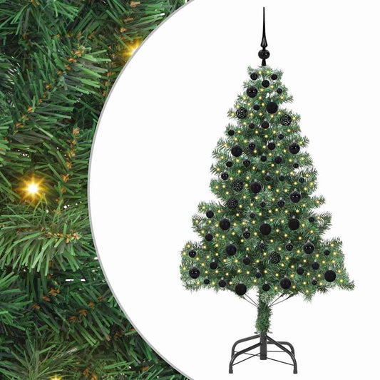 Albero di Natale con 300 LED e supporto, verde, 180 cm, PVC