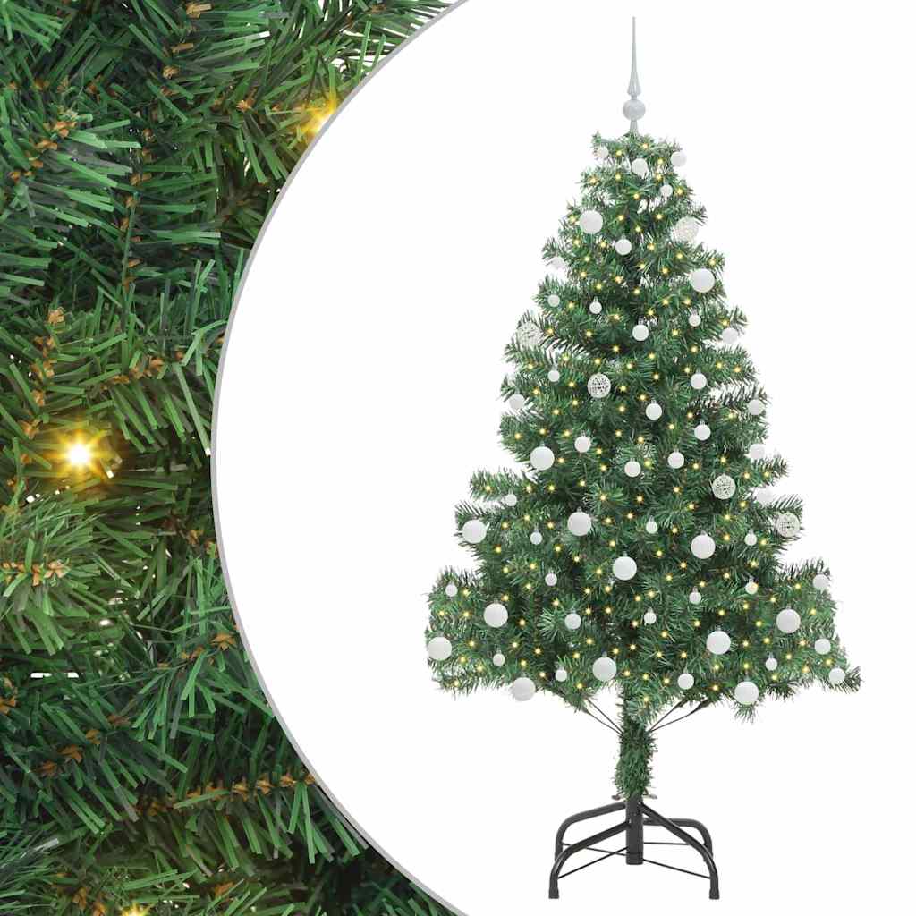 Weihnachtsbaum mit 300 LEDs mit Ständer Grün 180 cm PVC