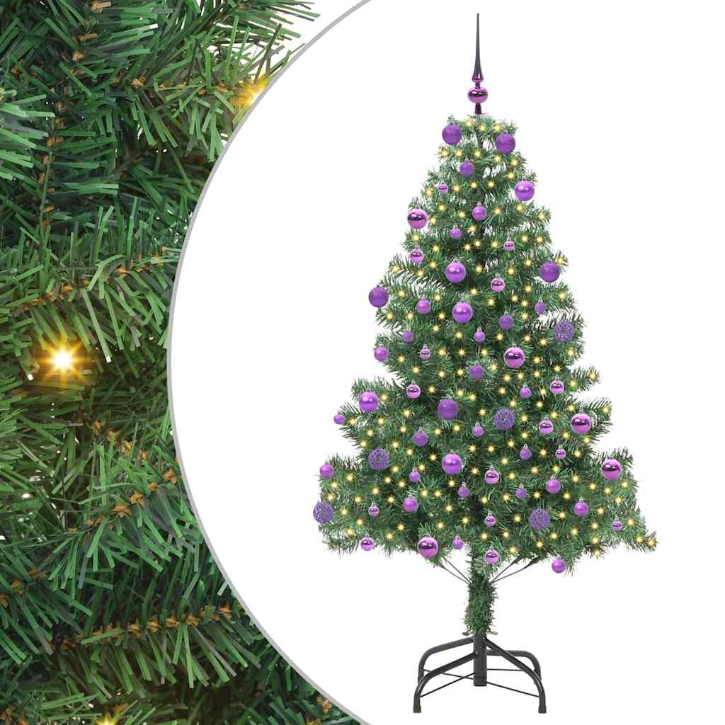 Weihnachtsbaum mit 300 LEDs mit Ständer Grün 180 cm PVC