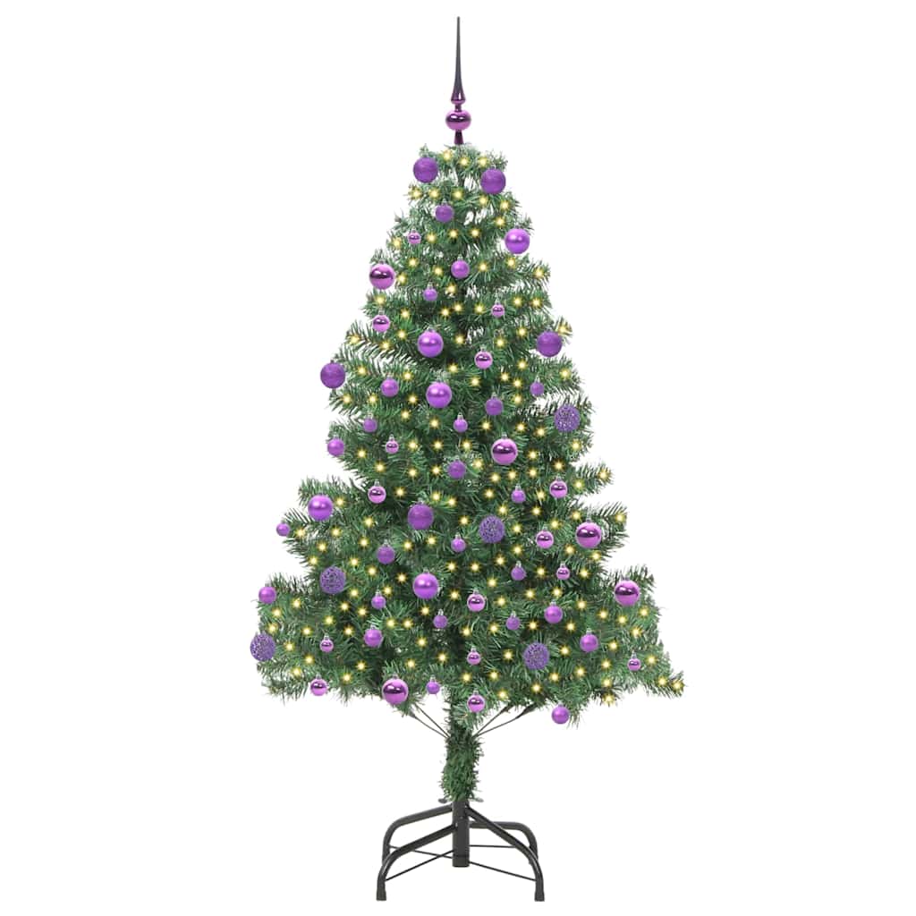 Weihnachtsbaum mit 300 LEDs mit Ständer Grün 180 cm PVC