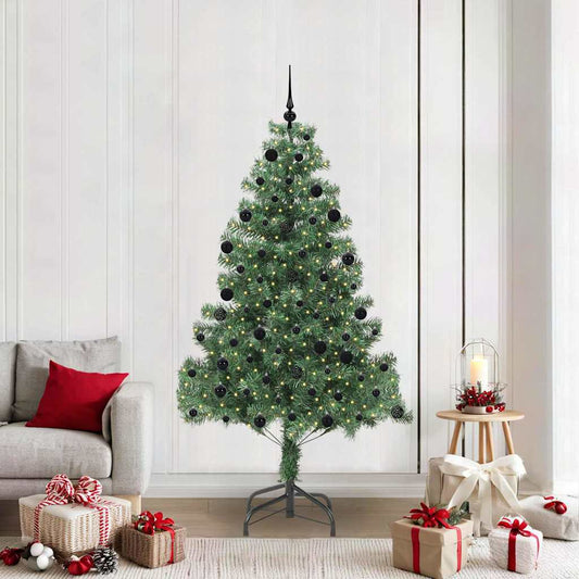Albero di Natale con 300 LED e supporto, verde, 210 cm, PVC