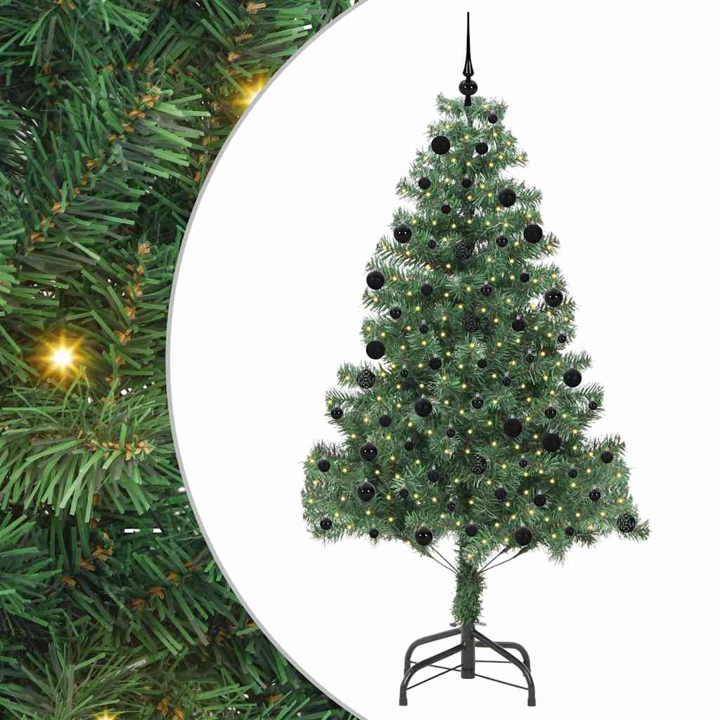 Weihnachtsbaum mit 300 LEDs mit Ständer Grün 210 cm PVC