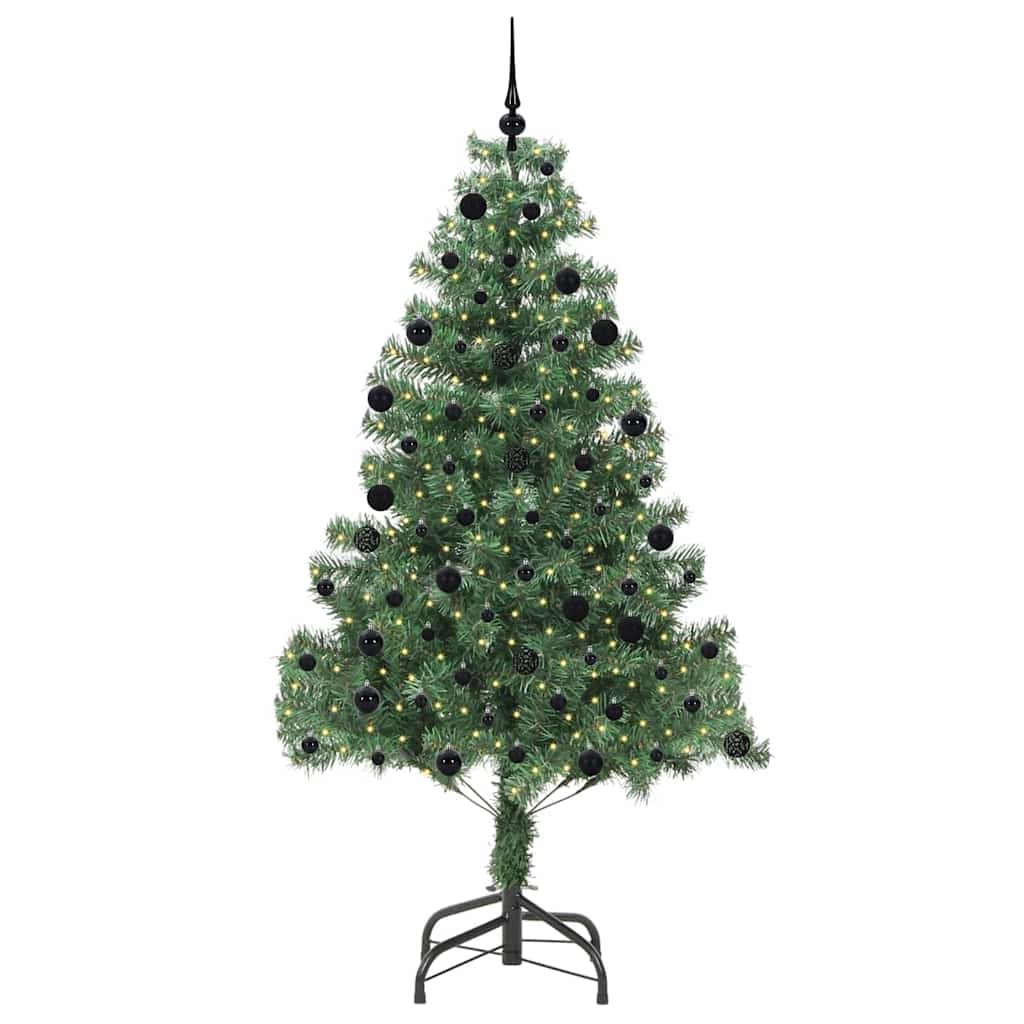 Weihnachtsbaum mit 300 LEDs mit Ständer Grün 210 cm PVC