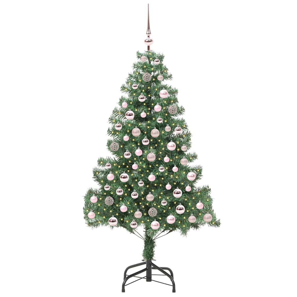 Weihnachtsbaum mit 300 LEDs mit Ständer Grün 210 cm PVC