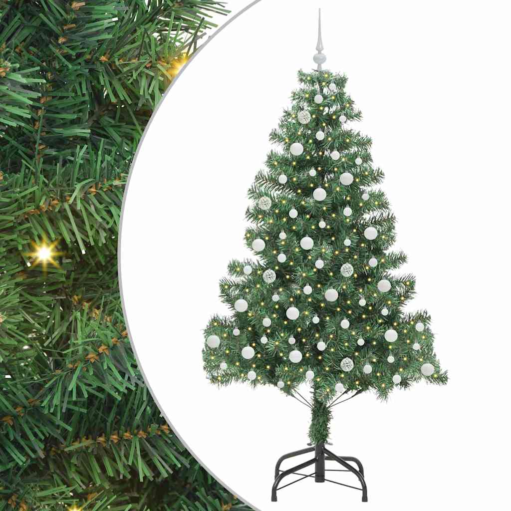 Weihnachtsbaum mit 300 LEDs mit Ständer Grün 210 cm PVC