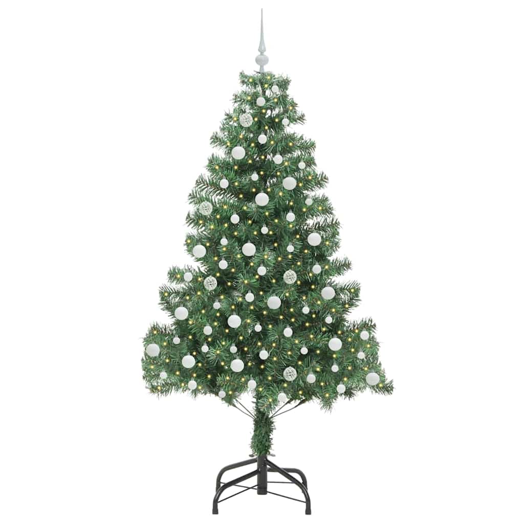 Weihnachtsbaum mit 300 LEDs mit Ständer Grün 210 cm PVC