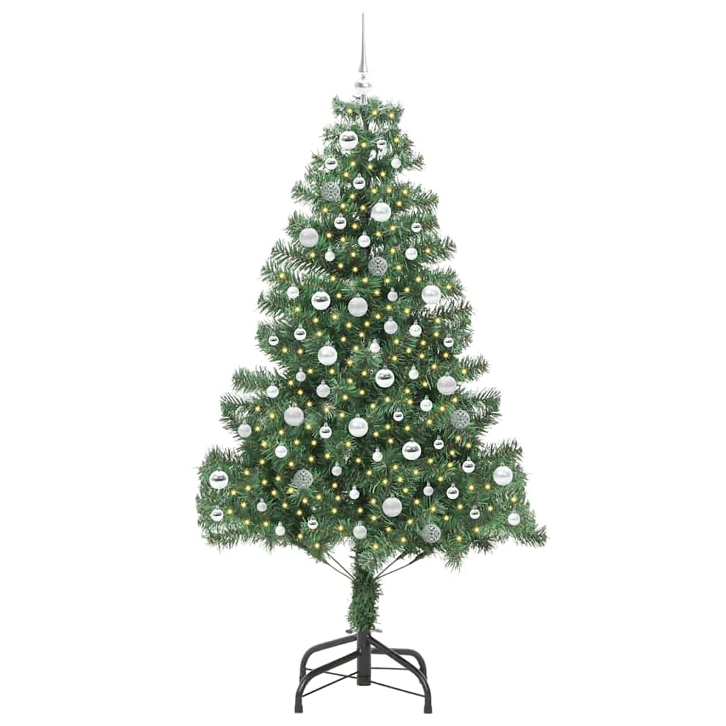 Weihnachtsbaum mit 300 LEDs mit Ständer Grün 210 cm PVC