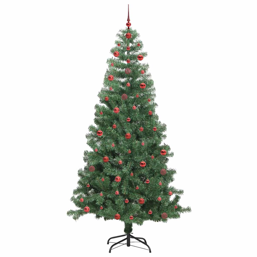 Albero di Natale con 300 LED e supporto, verde, 240 cm, PVC