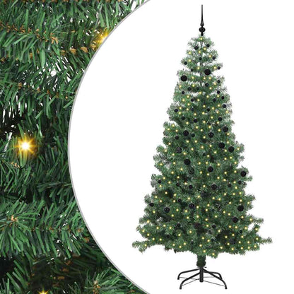Weihnachtsbaum mit 300 LEDs mit Ständer Grün 240 cm PVC