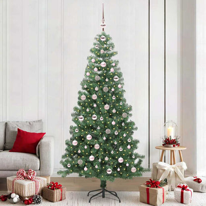 Albero di Natale con 300 LED e supporto, verde, 240 cm, PVC