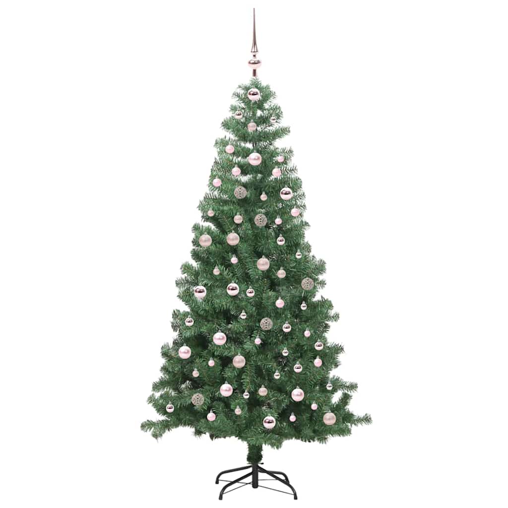 Albero di Natale con 300 LED e supporto, verde, 240 cm, PVC