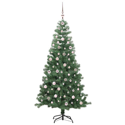 Albero di Natale con 300 LED e supporto, verde, 240 cm, PVC