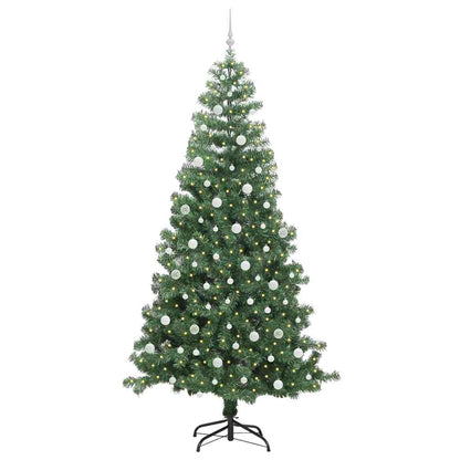 Weihnachtsbaum mit 300 LEDs mit Ständer Grün 240 cm PVC