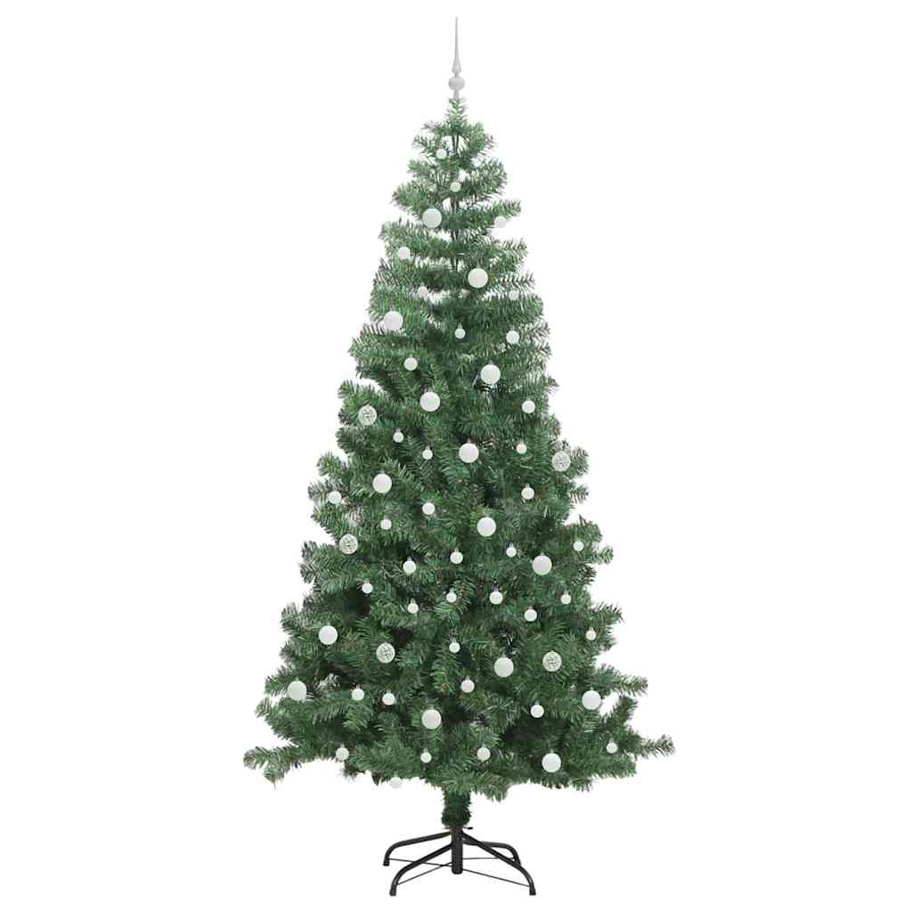 Weihnachtsbaum mit 300 LEDs mit Ständer Grün 240 cm PVC