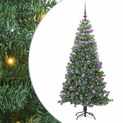 Weihnachtsbaum mit 300 LEDs mit Ständer Grün 240 cm PVC