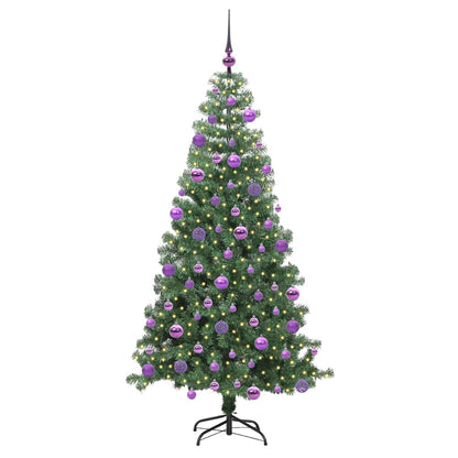 Weihnachtsbaum mit 300 LEDs mit Ständer Grün 240 cm PVC