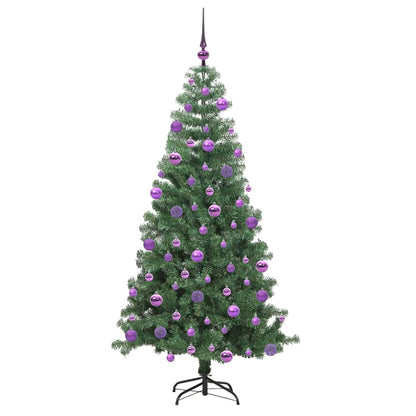 Weihnachtsbaum mit 300 LEDs mit Ständer Grün 240 cm PVC