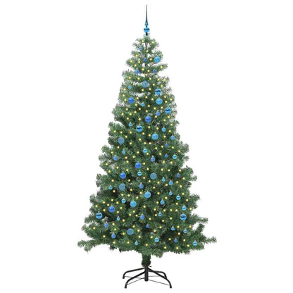 Albero di Natale con 300 LED e supporto, verde, 240 cm, PVC
