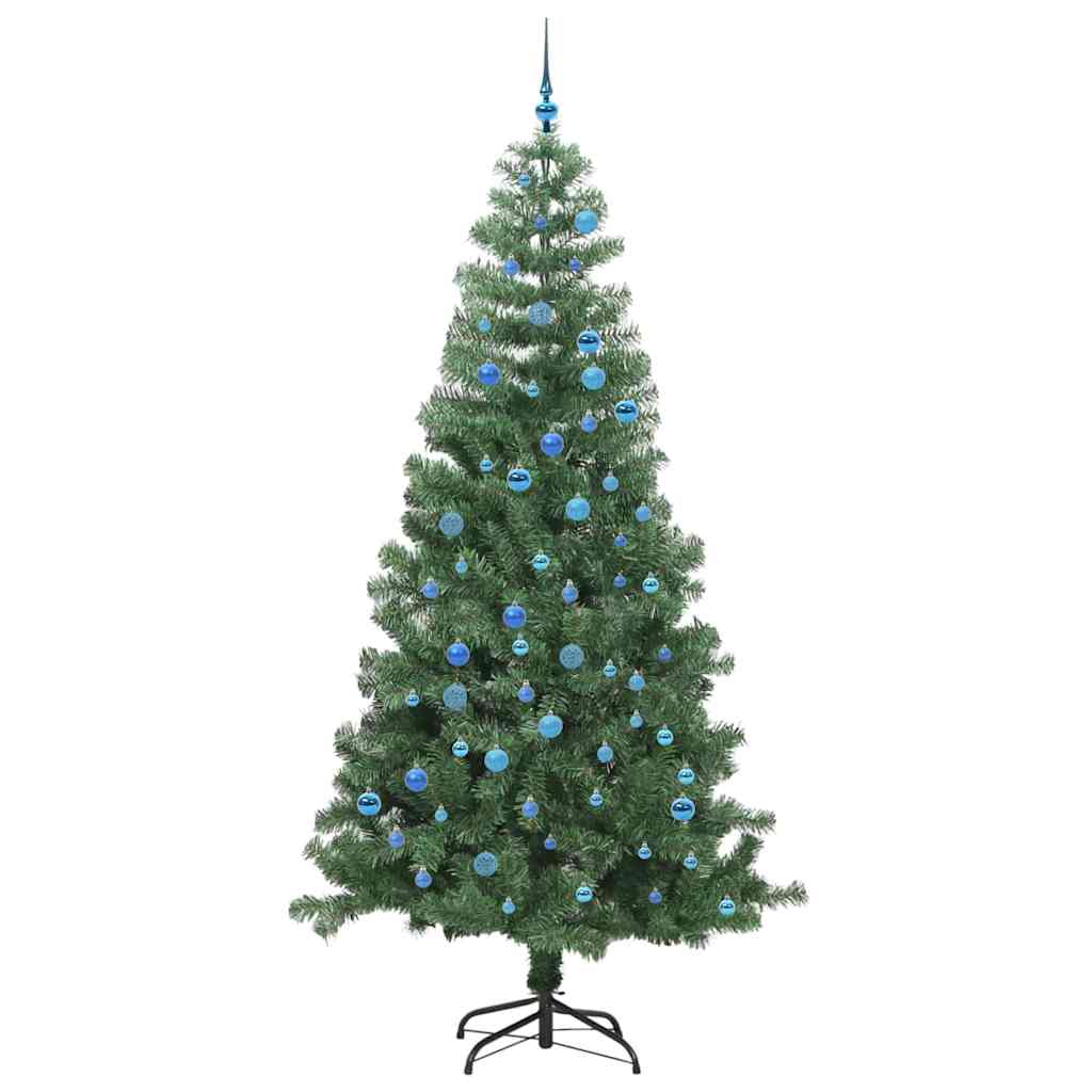 Albero di Natale con 300 LED e supporto, verde, 240 cm, PVC