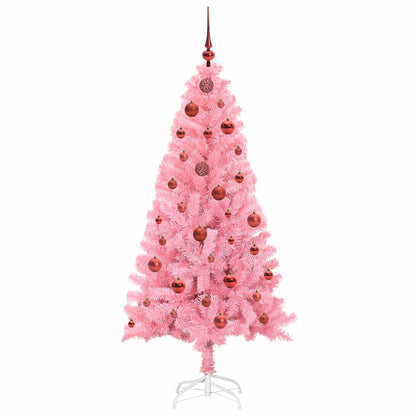 Weihnachtsbaum mit 150 LEDs mit Ständer Rosa 150 cm PVC