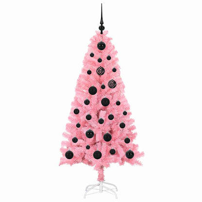 Weihnachtsbaum mit 150 LEDs mit Ständer Rosa 150 cm PVC