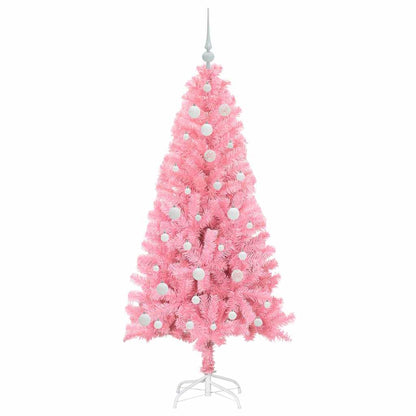 Weihnachtsbaum mit 150 LEDs mit Ständer Rosa 150 cm PVC