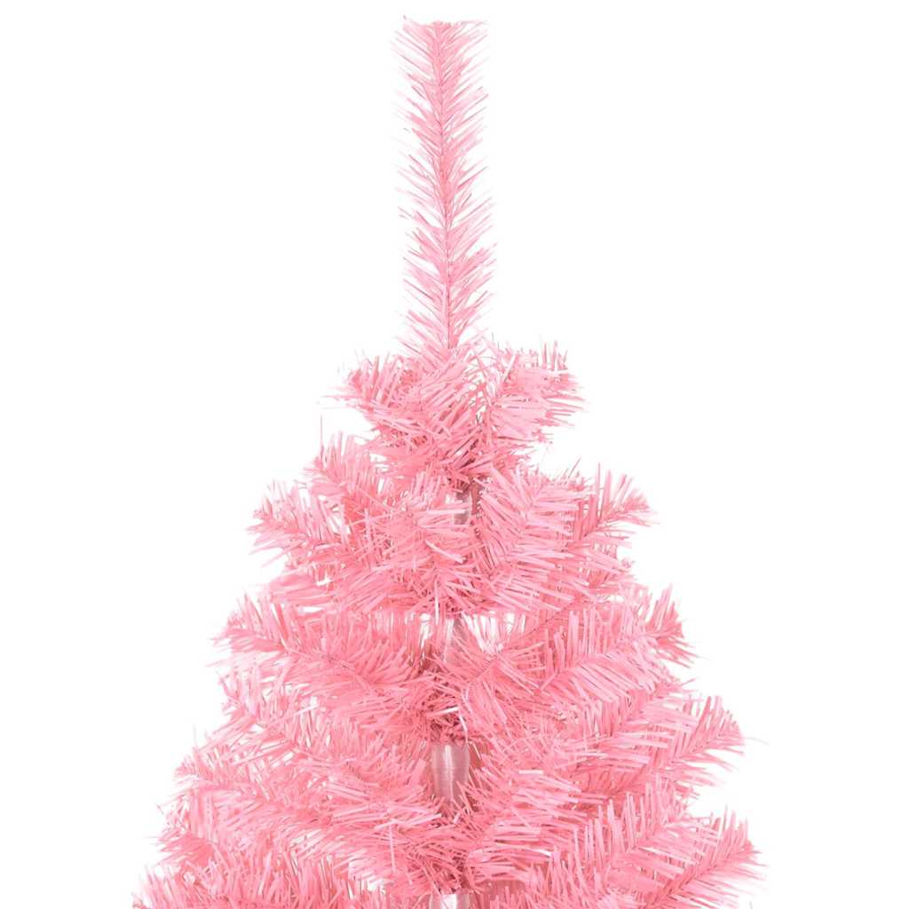 Weihnachtsbaum mit 150 LEDs mit Ständer Rosa 150 cm PVC