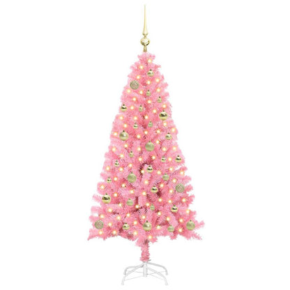 Weihnachtsbaum mit 150 LEDs mit Ständer Rosa 150 cm PVC
