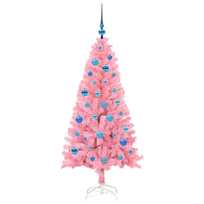 Weihnachtsbaum mit 150 LEDs mit Ständer Rosa 150 cm PVC