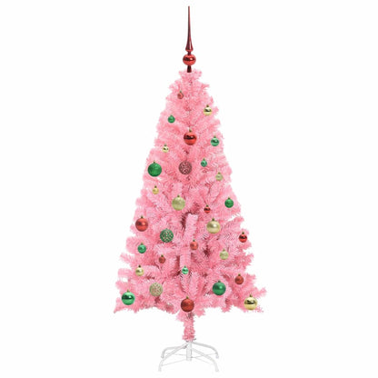 Weihnachtsbaum mit 150 LEDs mit Ständer Rosa 150 cm PVC