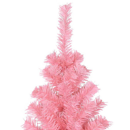 Albero di Natale con 300 LED con supporto rosa 180 cm PVC