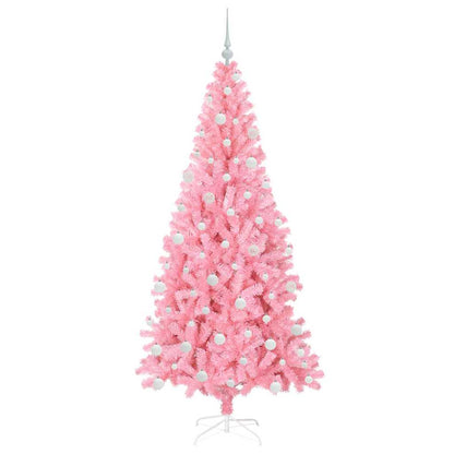 Weihnachtsbaum mit 300 LEDs mit Ständer Rosa 180 cm PVC