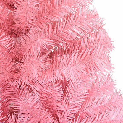 Albero di Natale con 300 LED con supporto rosa 180 cm PVC