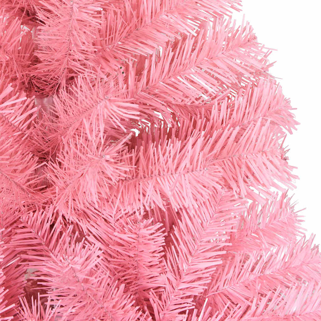 Albero di Natale con 300 LED e supporto, rosa, 210 cm, PVC