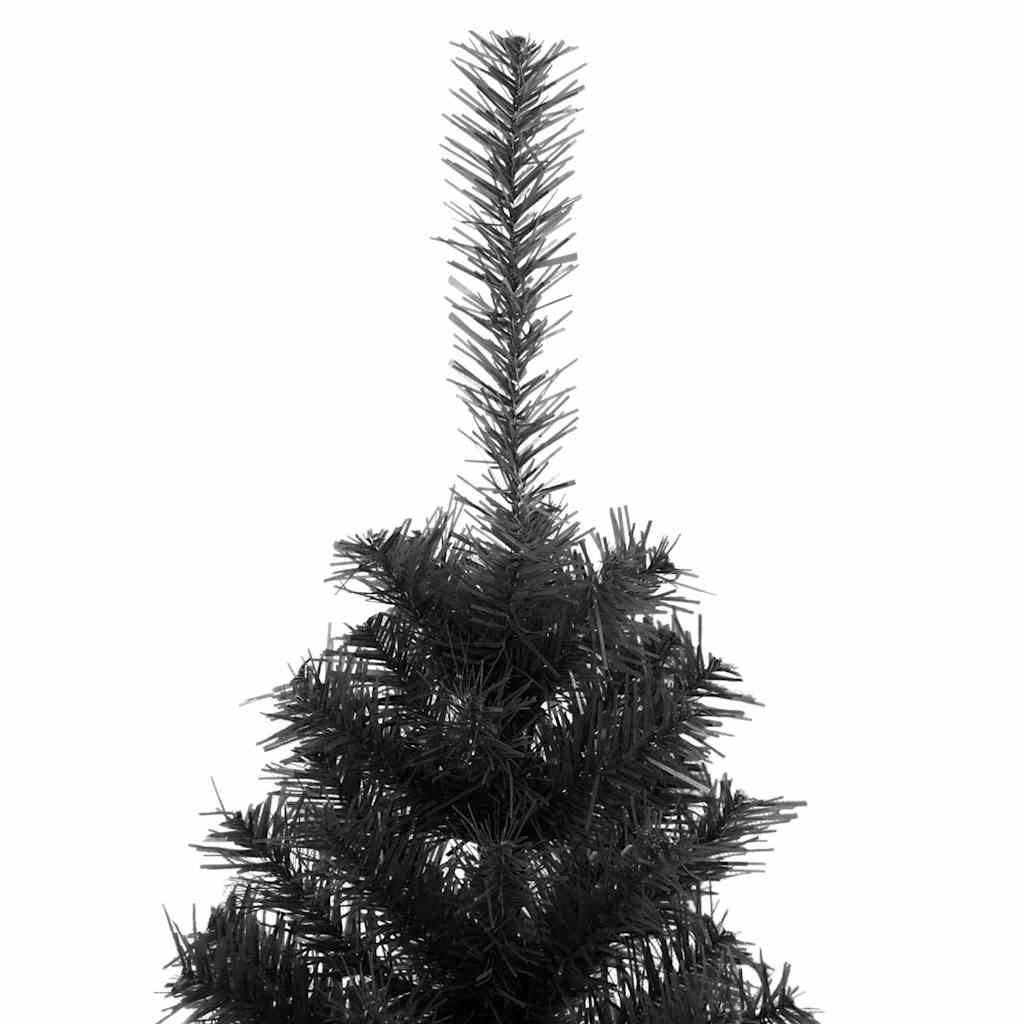 Weihnachtsbaum mit 150 LEDs mit Ständer Schwarz 150 cm PVC