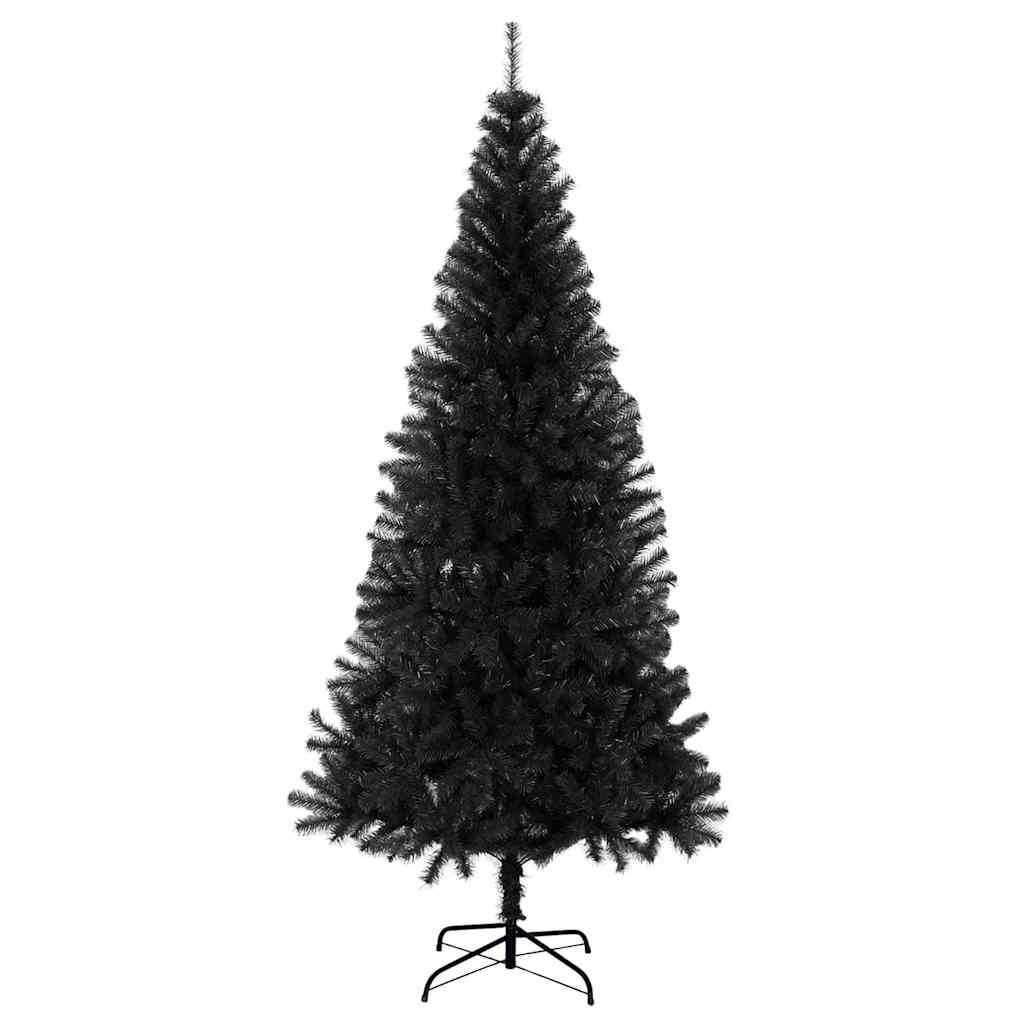 Albero di Natale con 300 LED e supporto, nero, 180 cm, PVC