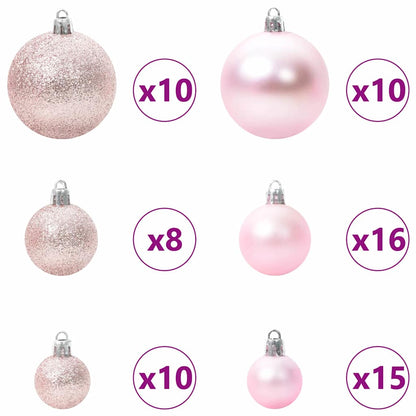 Albero di Natale con 300 LED con supporto nero 180 cm PVC