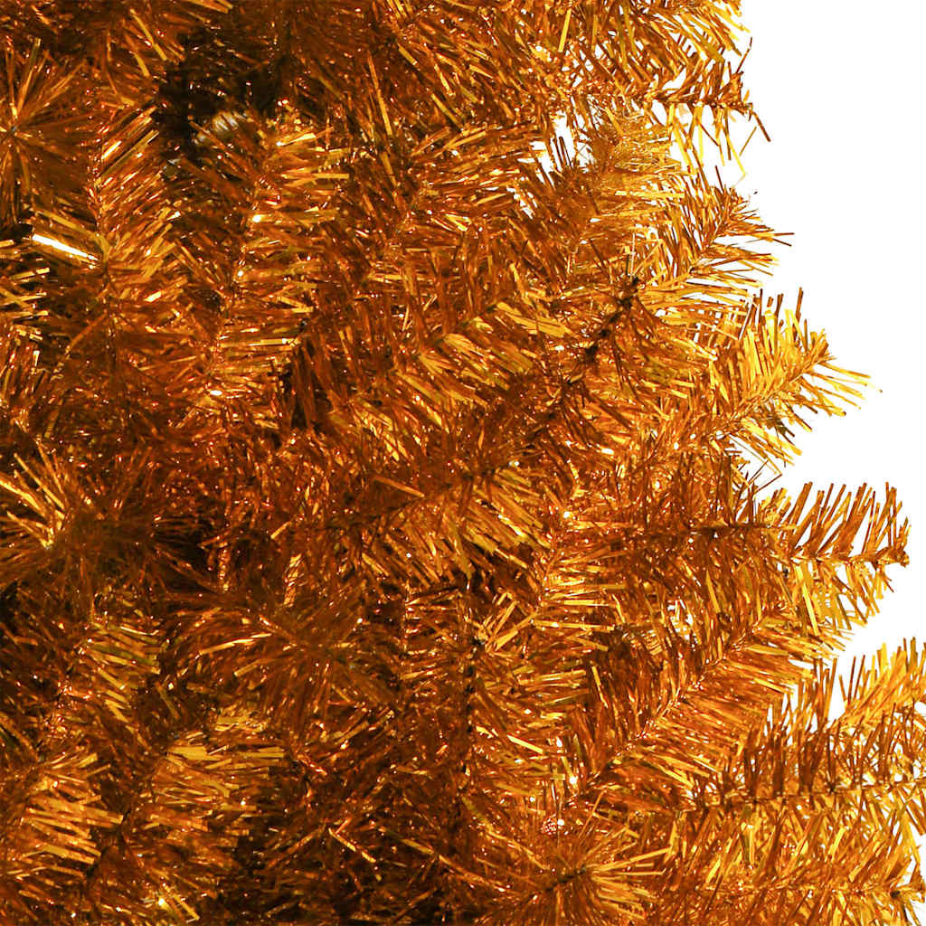 Weihnachtsbaum mit 150 LEDs mit Ständer Gold 150 cm PET