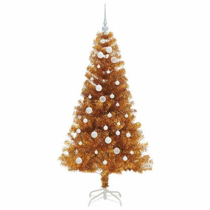 Weihnachtsbaum mit 150 LEDs mit Ständer Gold 150 cm PET