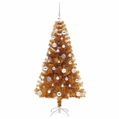 Weihnachtsbaum mit 150 LEDs mit Ständer Gold 150 cm PET