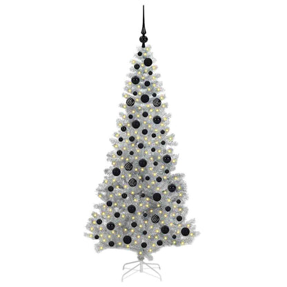 Weihnachtsbaum mit 300 LEDs mit Ständer Silber 180 cm Haustier