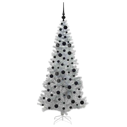 Weihnachtsbaum mit 300 LEDs mit Ständer Silber 180 cm Haustier