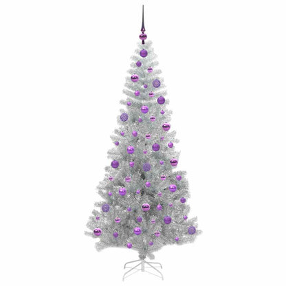 Weihnachtsbaum mit 300 LEDs mit Ständer Silber 180 cm Haustier