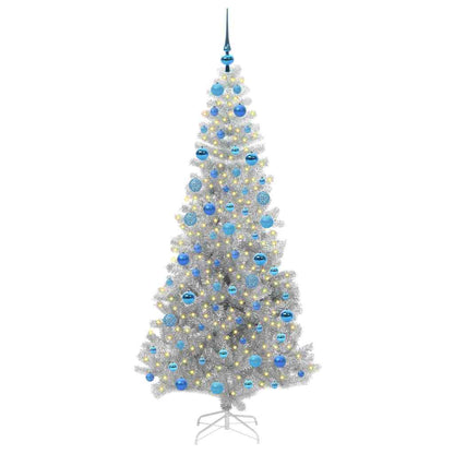 Weihnachtsbaum mit 300 LEDs mit Ständer Silber 180 cm Haustier