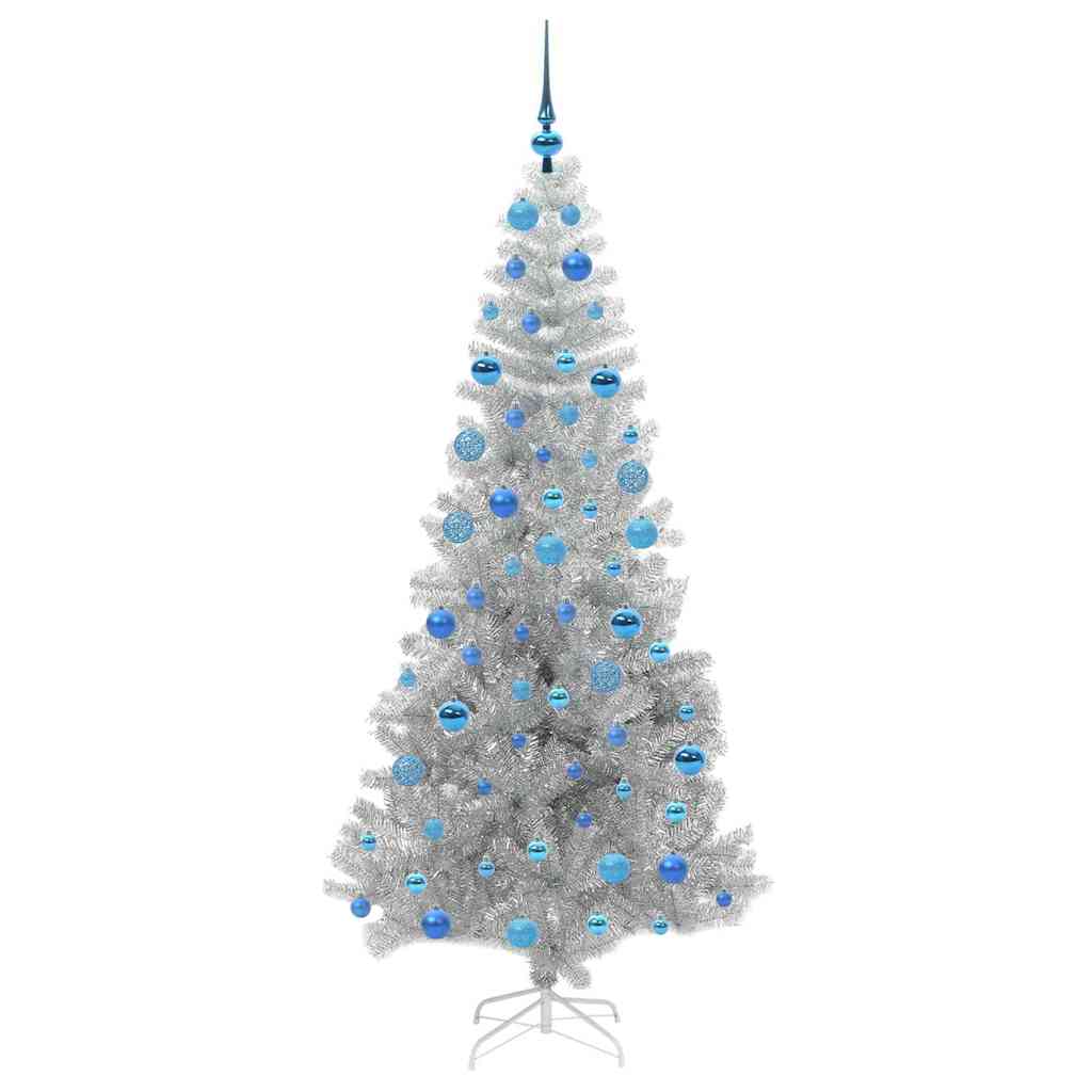 Weihnachtsbaum mit 300 LEDs mit Ständer Silber 180 cm Haustier
