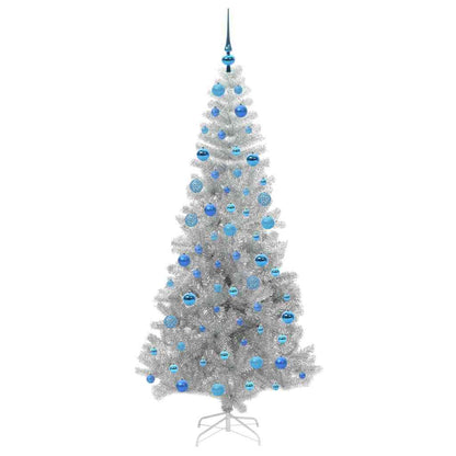 Weihnachtsbaum mit 300 LEDs mit Ständer Silber 180 cm Haustier