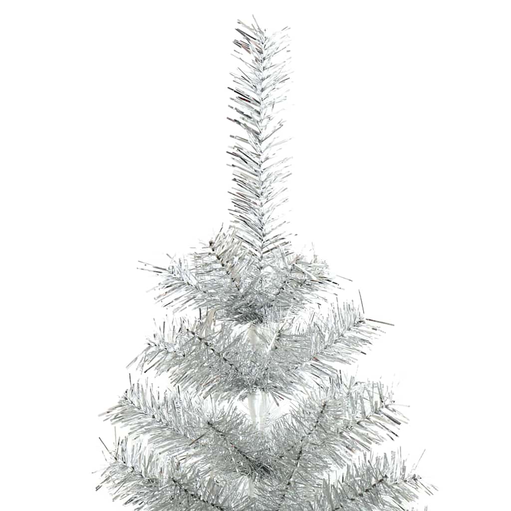 Albero di Natale con 300 LED e supporto, argento, 210 cm, adatto agli animali domestici