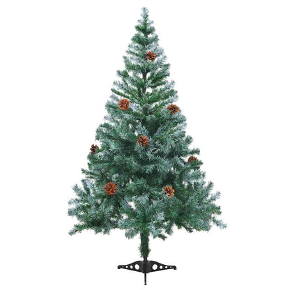 Albero di Natale artificiale, verde, 150 cm, PVC e acciaio